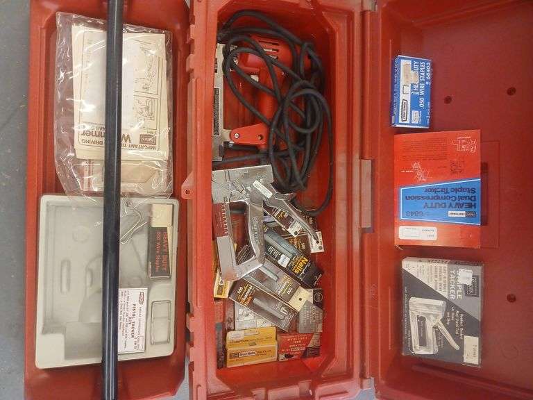 Toolbox with staples and staple guns image