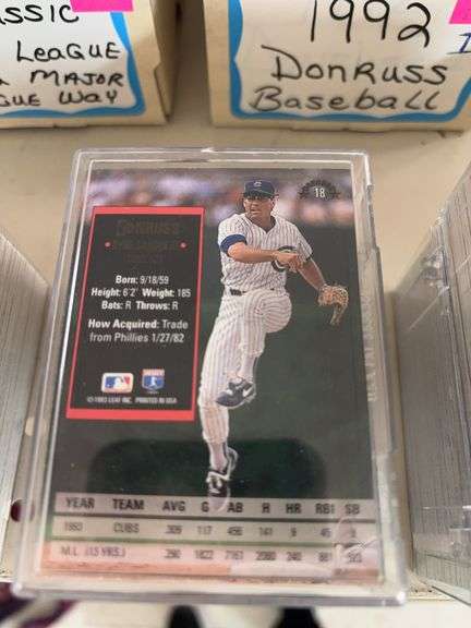 Small container of baseball cards image