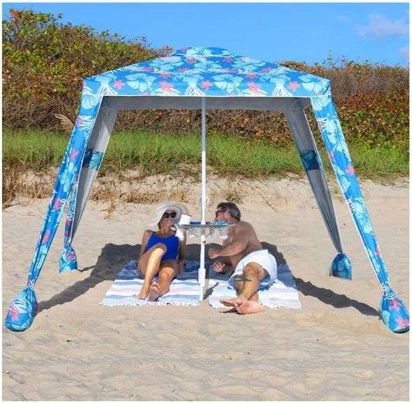 Copa 6x6 Easy Up Cabana   Sun Shelter with Privacy Wall, Can image
