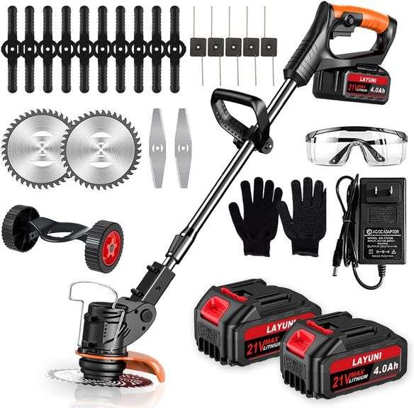 Electric Weed Wacker Cordless Weed Eater Battery Powered wit image