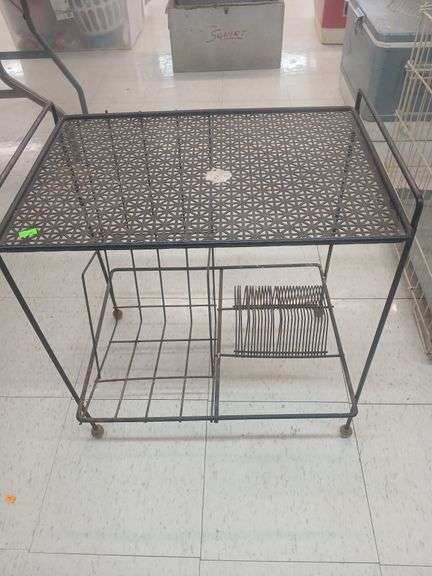 Black metal rack image