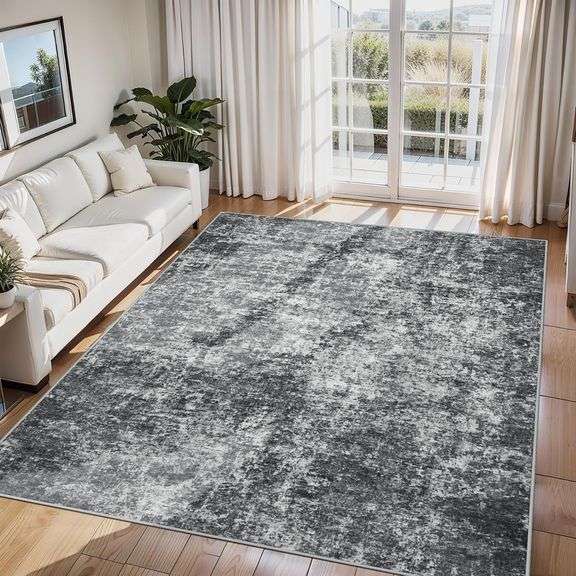 6x9 Area Rugs for Living Room Rug Washable: Abstract Rug for image