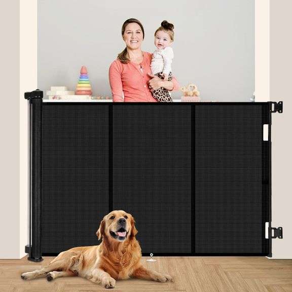 48" Extra Tall Retractable Baby Gates, 71" Retractable Gates image