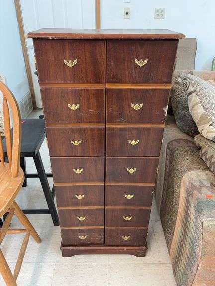 Tall wooden cabinet image