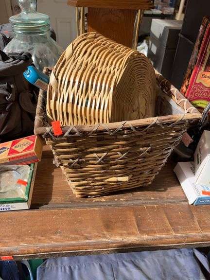 2 wicker baskets miscellaneous items image