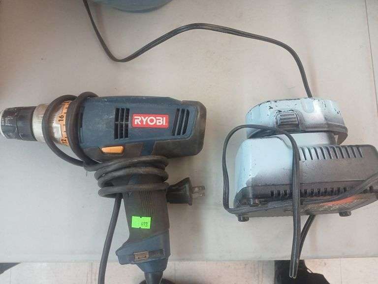 Ryobi drill and battery with carger image