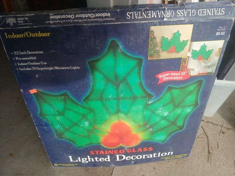 Stained glass lighted decoration image