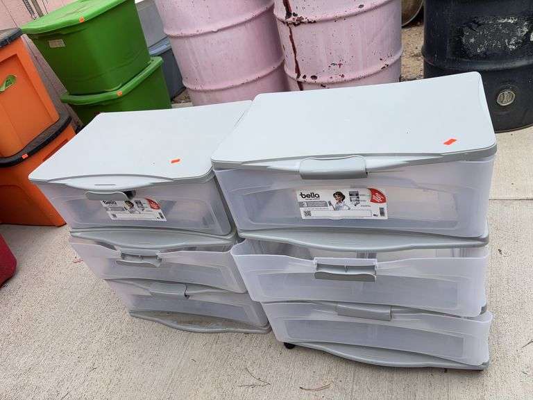 2 plastic 3 drawer organizers image