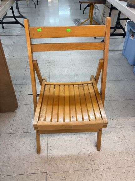 Folding wooden chair image