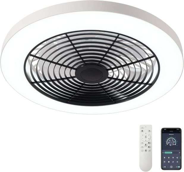 $110 Orison Ceiling Fans with Lights, Low Profile Ceiling Fa image