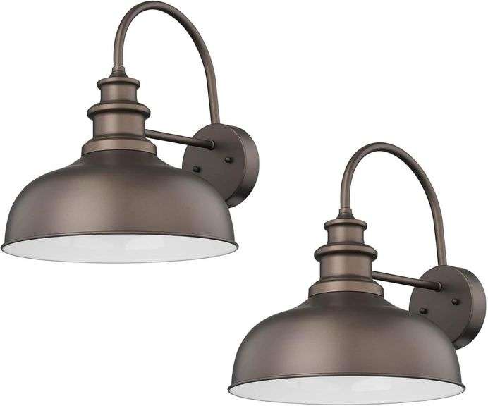 $130 Bestshared Farmhouse Barn Light 14 Inch Dome Outdoor Wa image