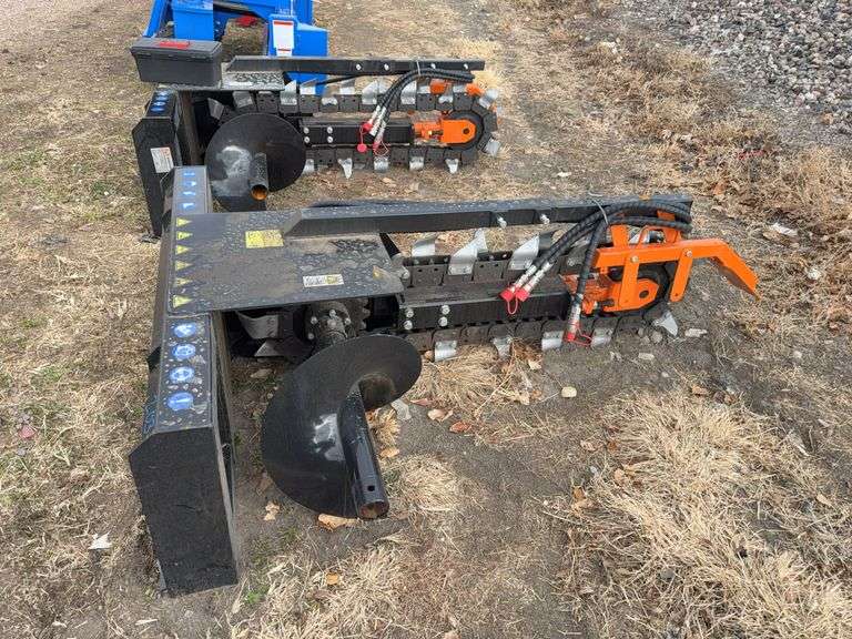 2025 Mower King 48'' Trencher Hydraulic Skid Steer Attachment, Model: SSCT image