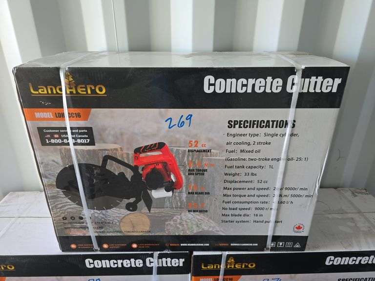 Land Hero Concrete Saw, Model: LDH-CC16 (NEW IN BOX) image