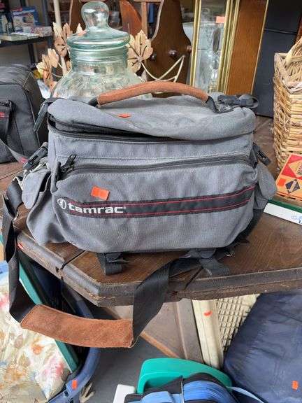 Tamrac bag with cameras and attachments image