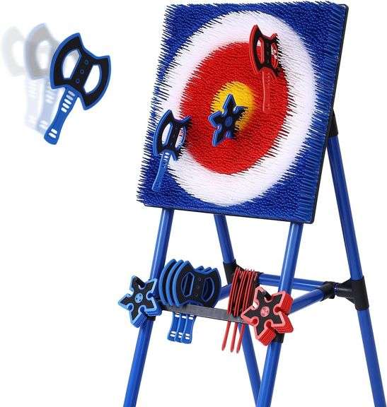 $120 Axe Throwing Bristle Target with 8 Throwing Axes Set,Ax image