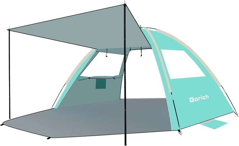 Gorich Beach Tent with Canopy - Easy Setup 3-4/5-6/7-8 Perso image