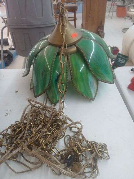 Green hanging light image