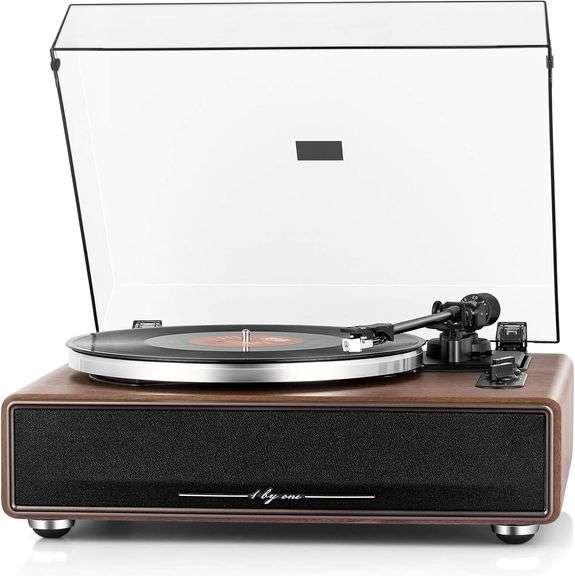 $190 1 by ONE High Fidelity Belt Drive Turntable with Built- image