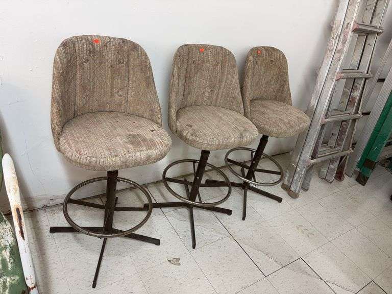 3 fabric bar stools image