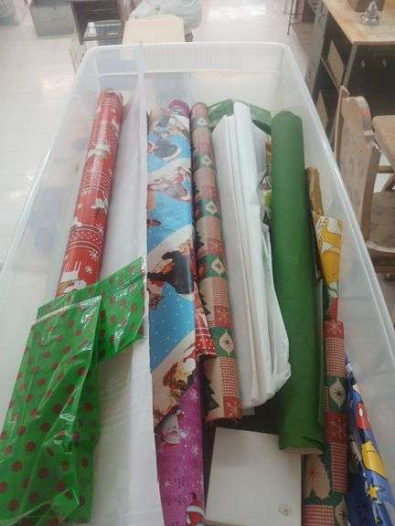 Bin of wrapping papper image