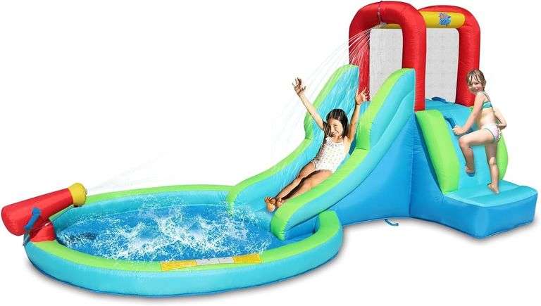 $200 Action Air Inflatable Waterslide, Bounce House with Sli image
