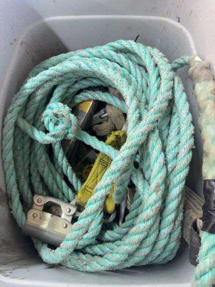 Plastic tubs with safety ropes image