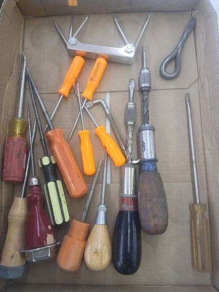 Box of screwdrivers and picks image