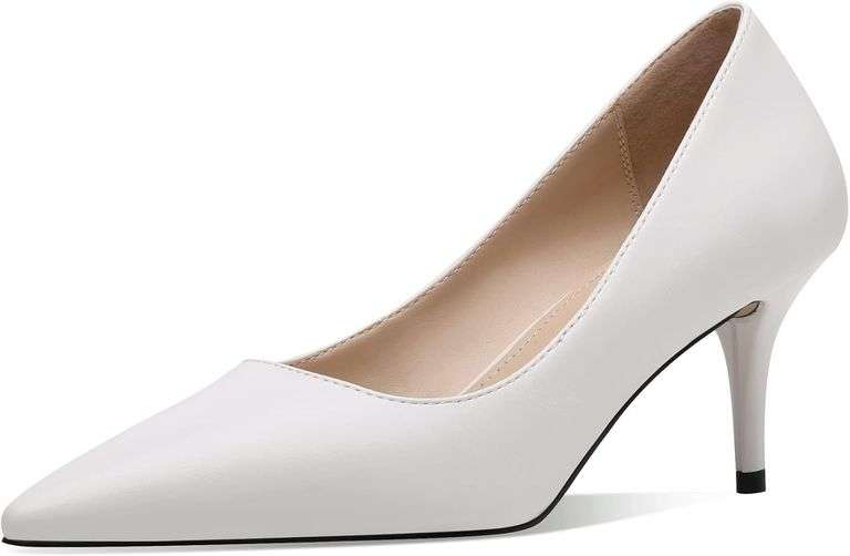 CosyFever 2.6 Inch Stiletto Pointed Toe Pumps Party Wedding image