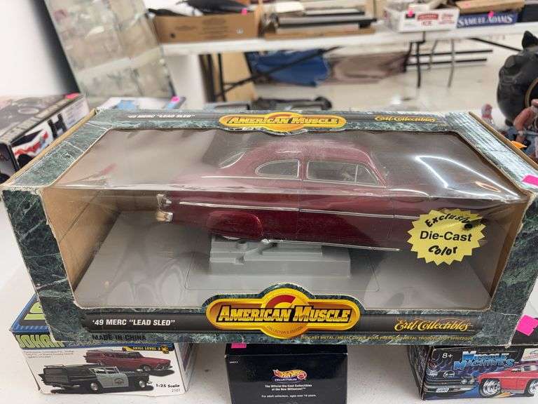 American Muscle 49 Merc led shed diecast car image