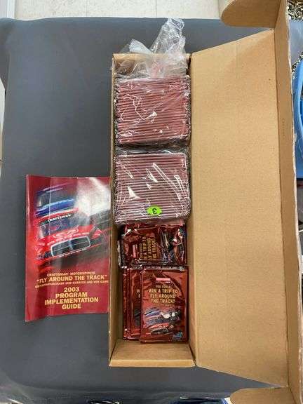 Partial case of craftsman collectors cards. Fly around the track. image