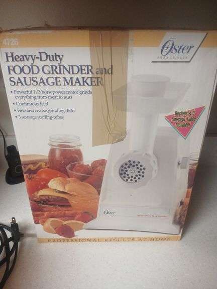 Oster heavy duty food grinder and sausage maker. image