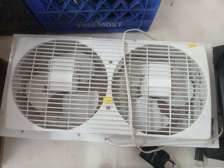 Window fan / tornado table fan. image