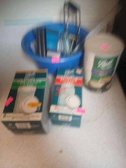 Lot of canning supplies. image