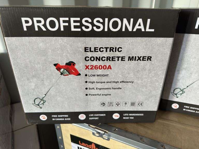 New Land Honor professional electric concrete mixer, Model: X2600A (NEW IN BOX) image