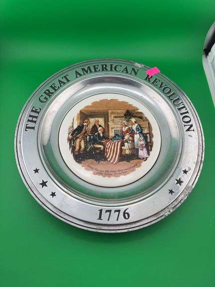 The great western revolution 1776 pewter collector's plate image