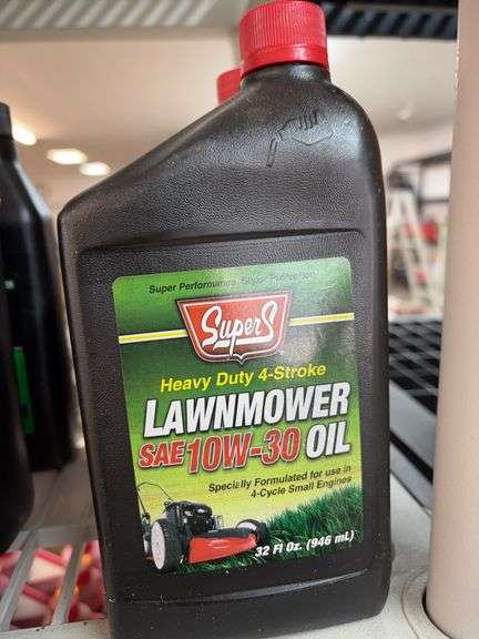One bottle of super S heavy duty, four stroke, lawnmower, SAE 10W-30 oil image