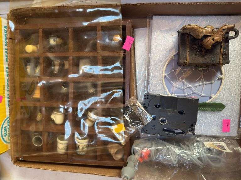 Assorted antiques collectibles, picture screen image