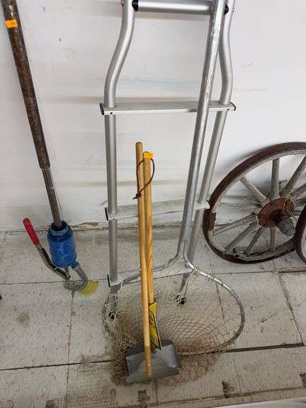 Poop scooper, boat ladder, fishing net image