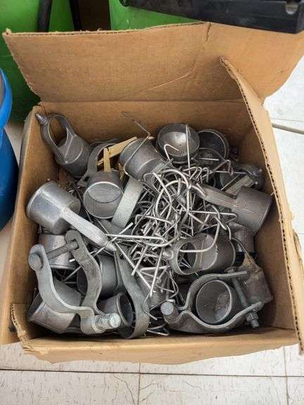 Chainlink fence caps and ties. image