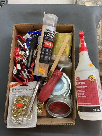 Box of various hardware items image