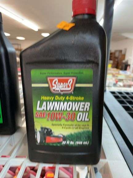 One bottle of super S heavy duty, four stroke, lawnmower, SAE 10W-30 oil image