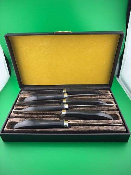 West bend steak knife’s, 19 peace, treasure, chest, stainless steel culturey assortment and a peace, love, and joy gift set image