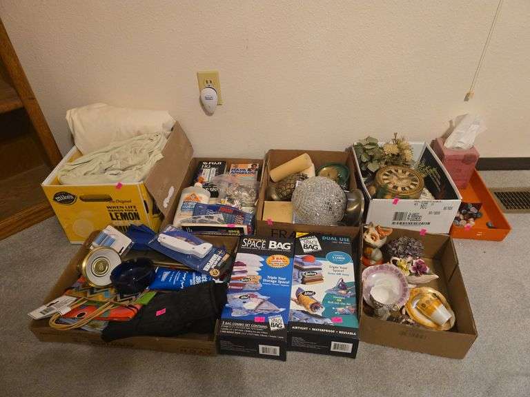 7 Boxes of Miscellaneous Home Decor image