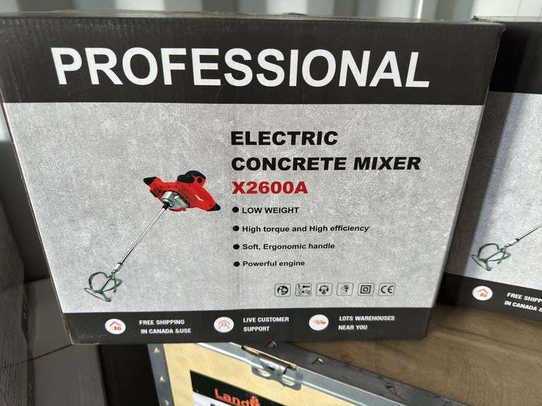 New Land Honor professional electric concrete mixer, Model: X2600A (NEW IN BOX) image
