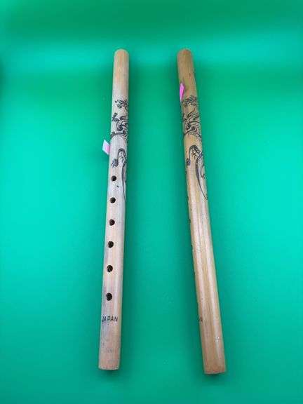 2 bamboo flutes image