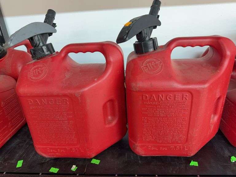 2- 2 gallon gas cans image