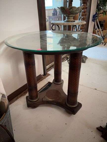 End table with glass top image