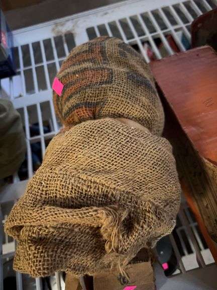 2 bags of ammo shells, reloading handbook and burlap bag image