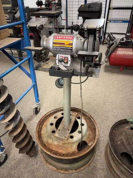 8 inch Craftsman variable speed grinder with stand image