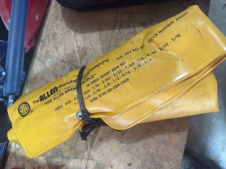 19 piece short arm Allen wrench set image